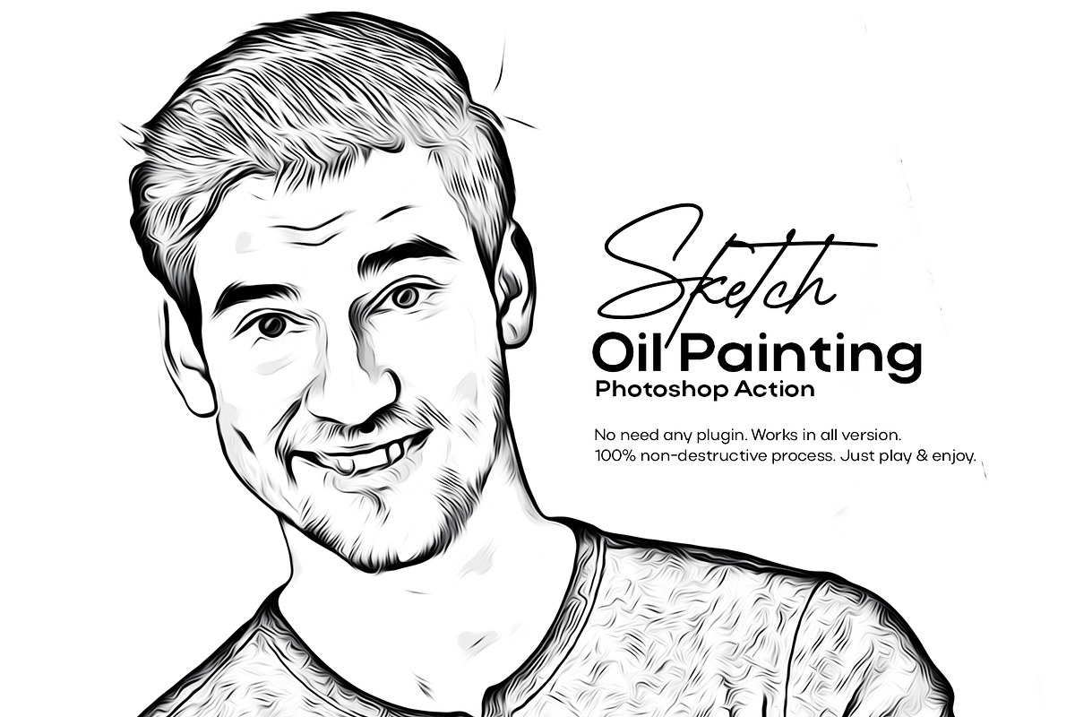 Sketch Oil painting, an Action Add-On by DesignCave (Photo 1 of 5)