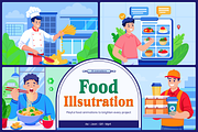Animated Food Illustration Art Set, a Food Illustration by Prosymbols (Thumbnail 1 of 4)