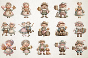 Quirky Oktoberfest Seniors Clipart, a Seasonal Illustration by RobertsArt (Thumbnail 4 of 5)
