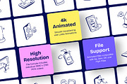 Animated Smartphone Activities Icons, an Outline Icon by Vectors Market (Thumbnail 2 of 3)