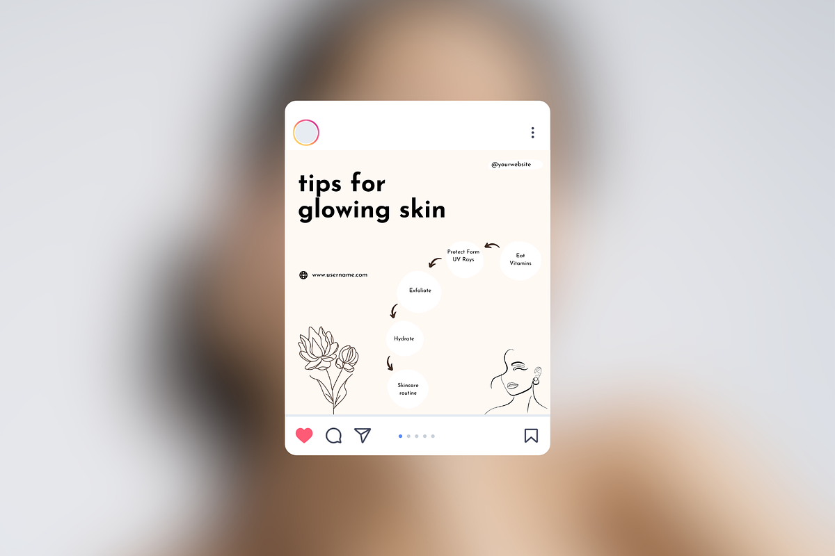 50 Skincare Instagram Templates, a Social Media Template by Adored Templates (Photo 5 of 10)