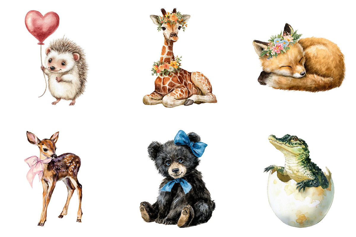 Baby Animal PNG Clipart, an Illustration by DreamArtGraphic (Photo 4 of 5)