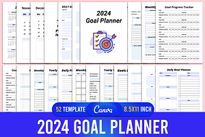 2024 Goal Planner Canva Template