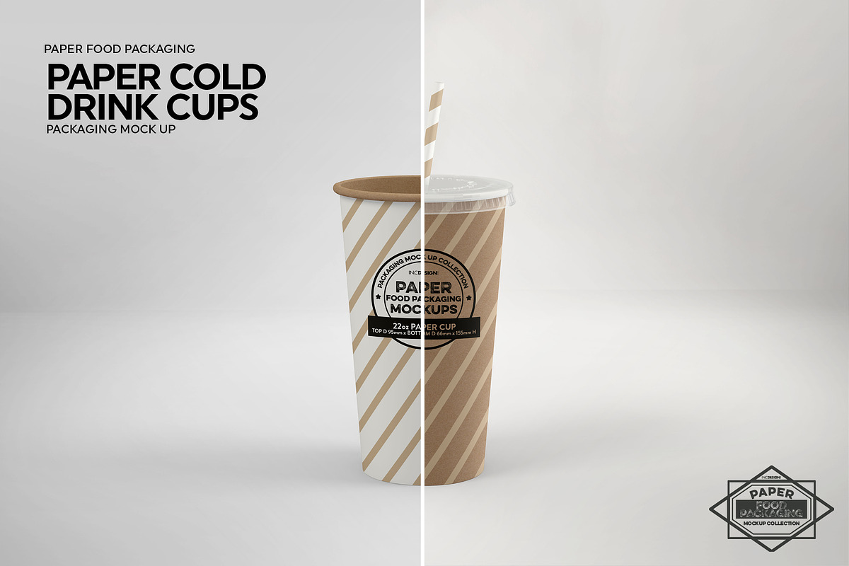 Paper Drink Cups Packaging Mockup, a Cups & Container Mockup by INCDesign (Photo 13 of 17)