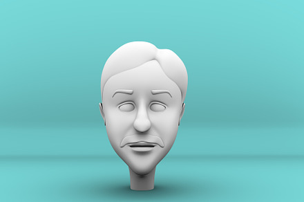 Cartoon Character Head 3D Model, a Characters & Person 3D Model by theresumepark