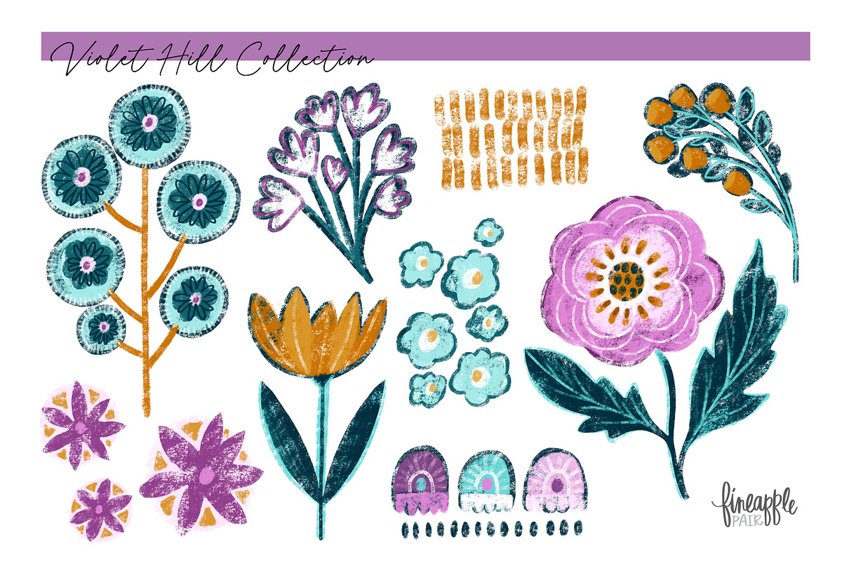 Boho Floral Clipart, an Object Graphic by FINEAPPLE (Photo 3 of 6)