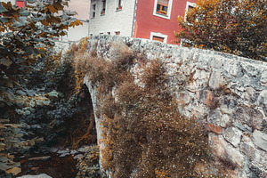 Old stone bridge in Cabrales, an Architecture Photo by SkyNext