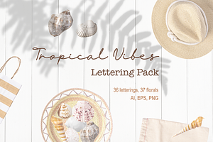 Tropical Vibes Lettering Pack