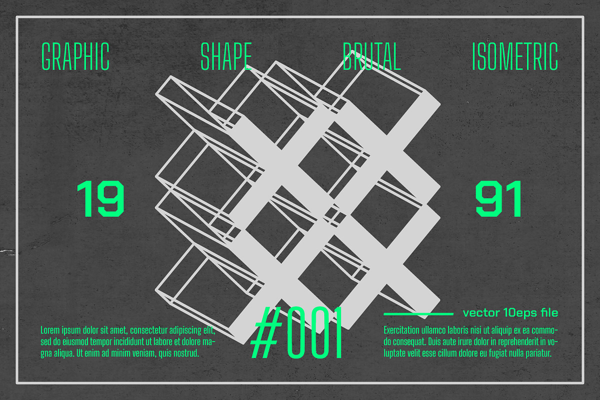 3D Wireframe Isometric Shapes | 1, an Object Graphic by MaximGertsen (Photo 11 of 11)