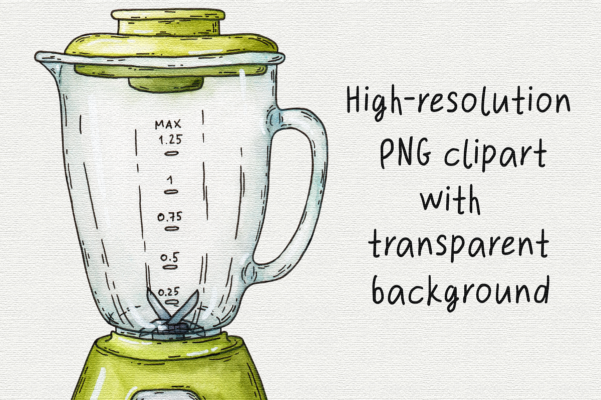 Cooking supplies watercolor clipart, an Object Graphic by Trinibis (Photo 3 of 5)