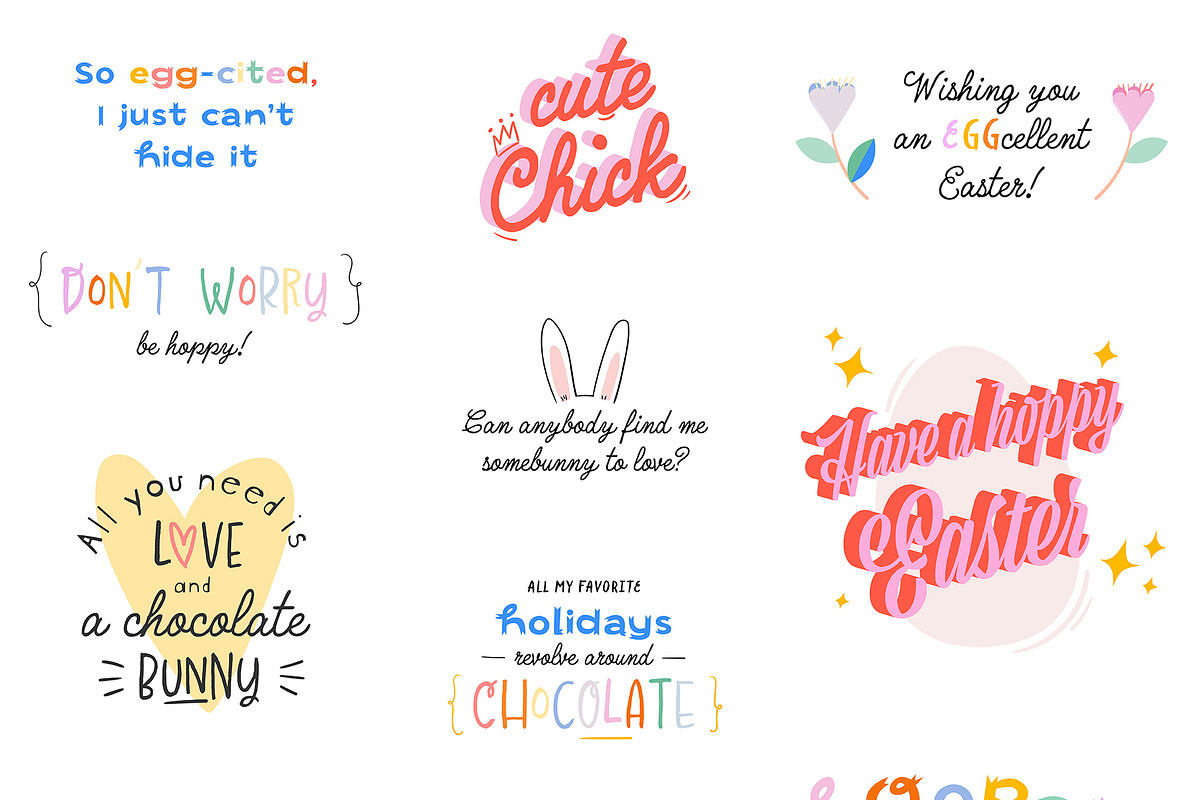 Easter Clipart and Quotes, an Object Graphic by Ruslana Lubenets (Photo 7 of 13)
