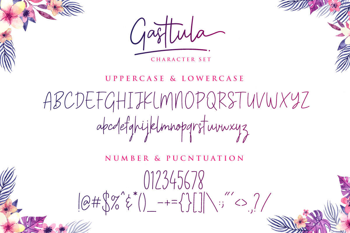 NEW!! Gasttula - 3 Font, a Script Font by Kang1993 (Photo 9 of 11)