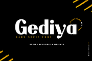 Gediya, a Sans Serif Font by twinstd (Thumbnail 1 of 13)