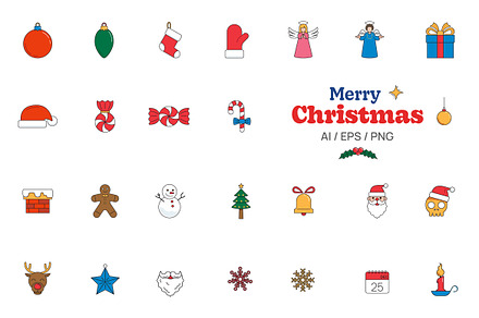 Christmas elements illustration Set