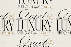 Quiet Luxury - Modern Serif & Script, a Script Font by AndrewPixelType