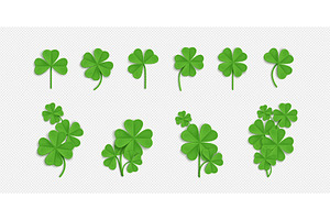Green clover leaf with three and, an Object Illustration by art PVP - market