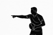 Rugby Player Silhouette Pack, an Illustration by Amazin_art (Thumbnail 21 of 31)