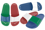 REALISTIC SLIDE SANDALS MOCKUP, a Merchandise Mockup by DaldSgh (Thumbnail 5 of 8)
