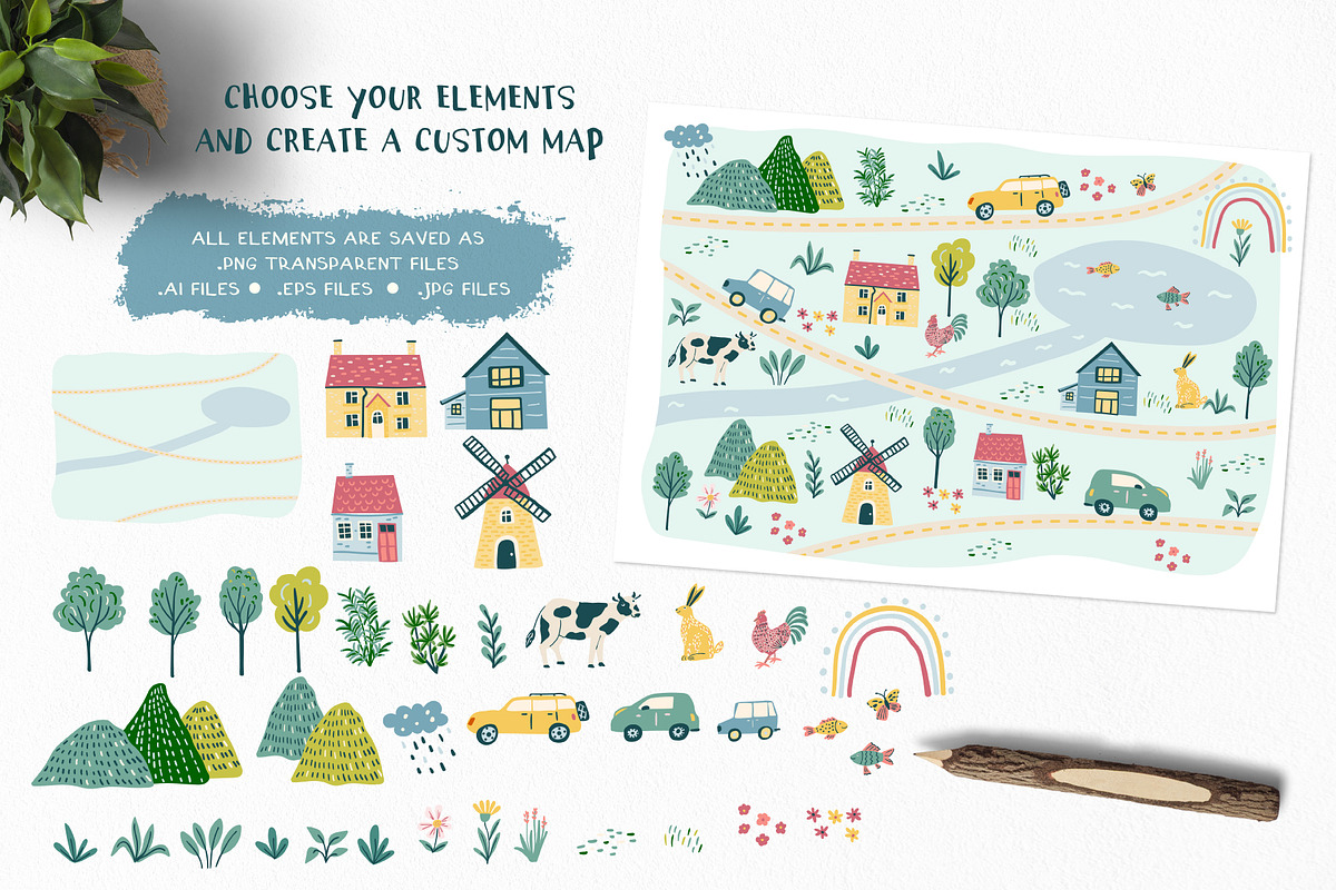 My Little Universe-Map Creation Kit, an Illustration by Anna Ivanir (Photo 3 of 12)