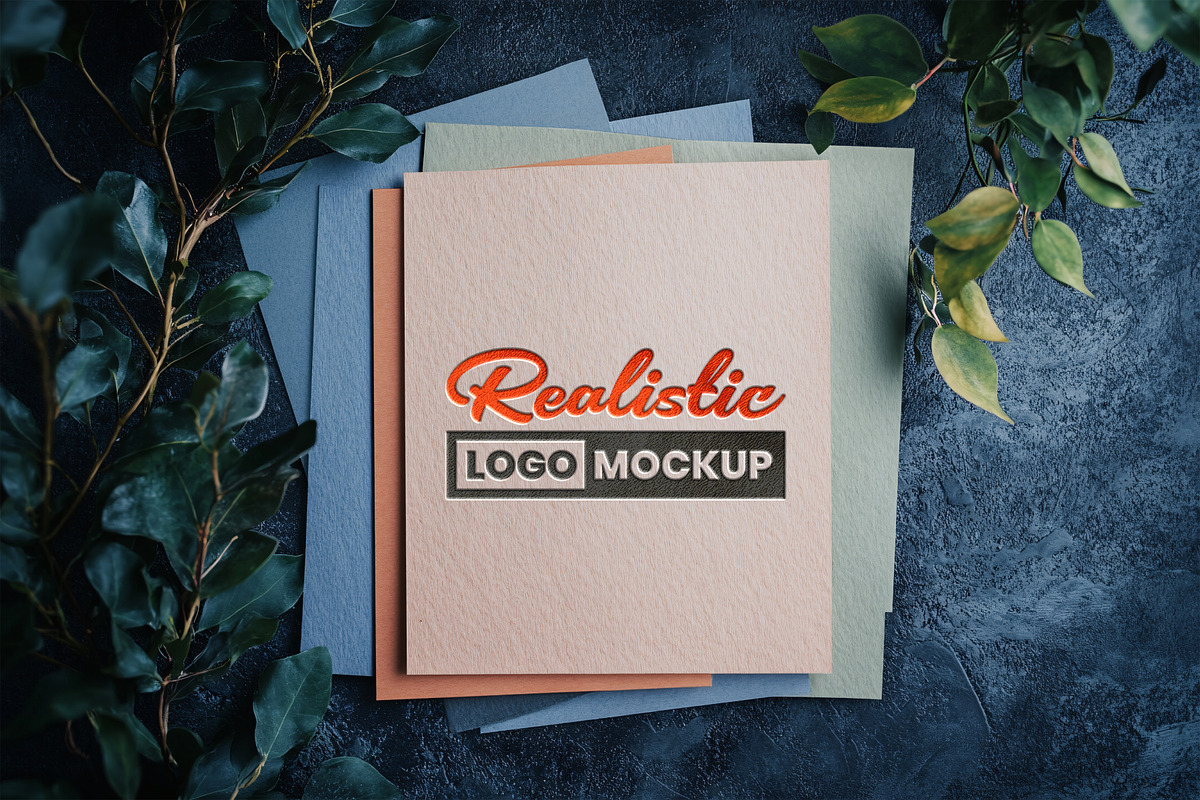 15 Paper Embossed Logo Mockups, a Mockup by GenesisCreativeCo (Photo 10 of 16)