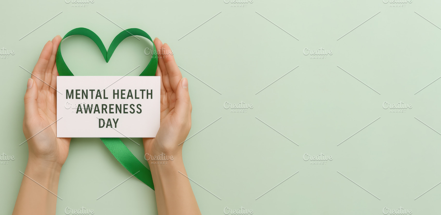 Mental health awareness day concept, a Photo by Dvoevnore photos