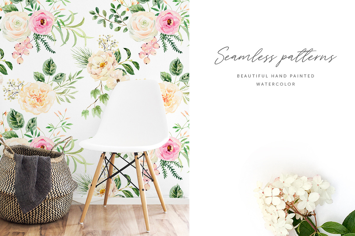 Julia Watercolor Floral Collection, an Illustration by OJardin (Photo 7 of 7)