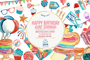 175 Super Bundle: Vintage Birthday, an Education Illustration by LilyBoo Clipart (Thumbnail 1 of 7)