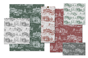 Traditional Christmas Seamless Print