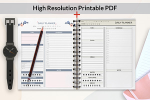 Daily Planner In Word & Digital PDF