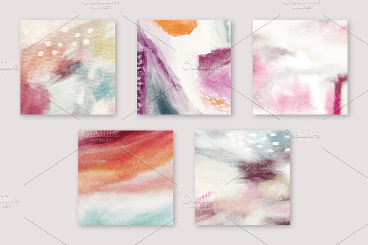 Sorbet Medley Abstract Backgrounds, a Pattern Graphic by Feather & Sage Design (Photo 7 of 8)