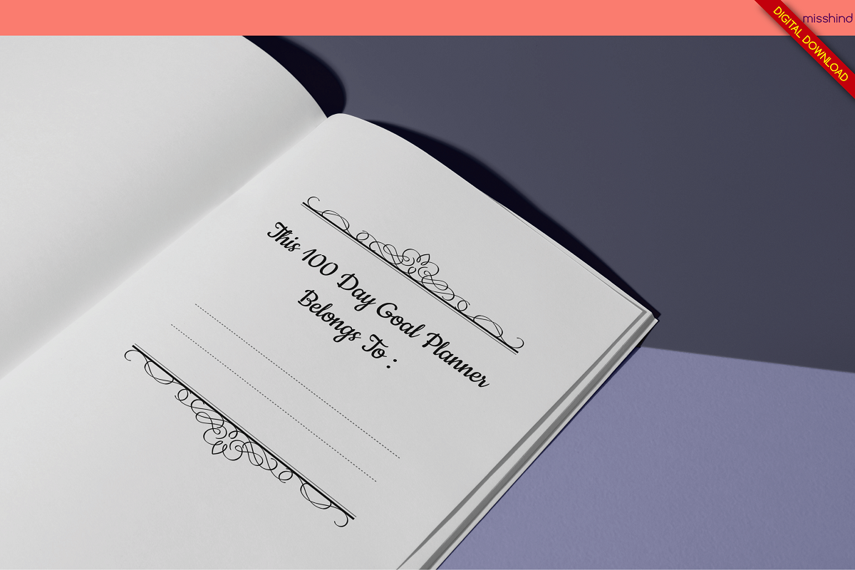 100 Day Goal Planner • KDP Interior, a Templates & Theme by HyeRi (Photo 2 of 6)
