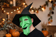 Hallowen Witch Mask, a Card Template by PAPER amaze (Thumbnail 2 of 6)