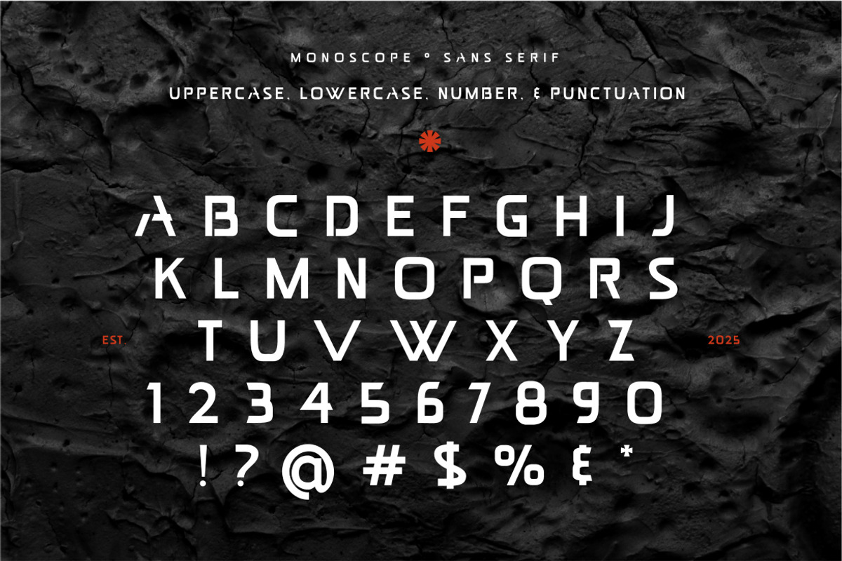 Monoscope – Modern Sci-Fi Sans Serif, a Sans Serif Font by Vadovastd (Photo 7 of 7)