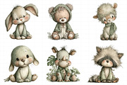 Whimsical Baby Animal PNG Set, an Illustration by Daily.Designs (Thumbnail 3 of 7)