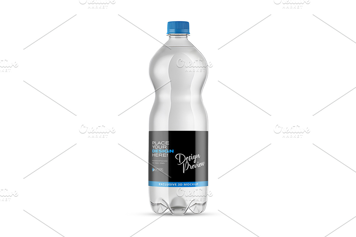 Plastic Water Bottle Mockup, a Packaging Mockup by artBit Design Studio (Photo 2 of 2)