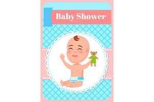 Baby Shower Poster, Infant Sitting