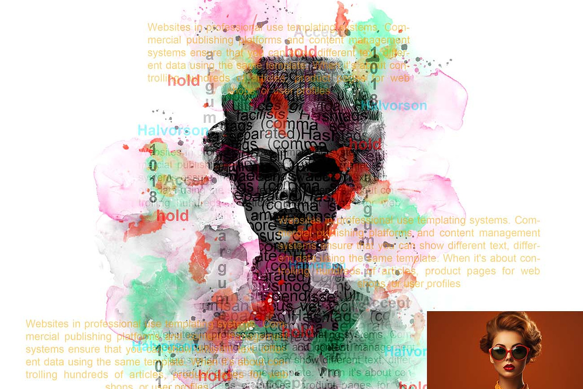 Creative Typography Text Portrait FX, an Action Add-On by Studio Retouch (Photo 7 of 11)