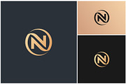 Letter N Circle Luxury Logo, a Branding & Logo Template by ika trisiana (Thumbnail 1 of 2)