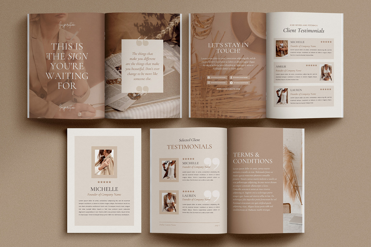 Ebook+Workbook Template Bundle CANVA, a Magazine Template by Studio Loire (Photo 20 of 40)