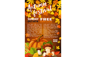 Autumn Harvest Festival Banner Of Fall Season