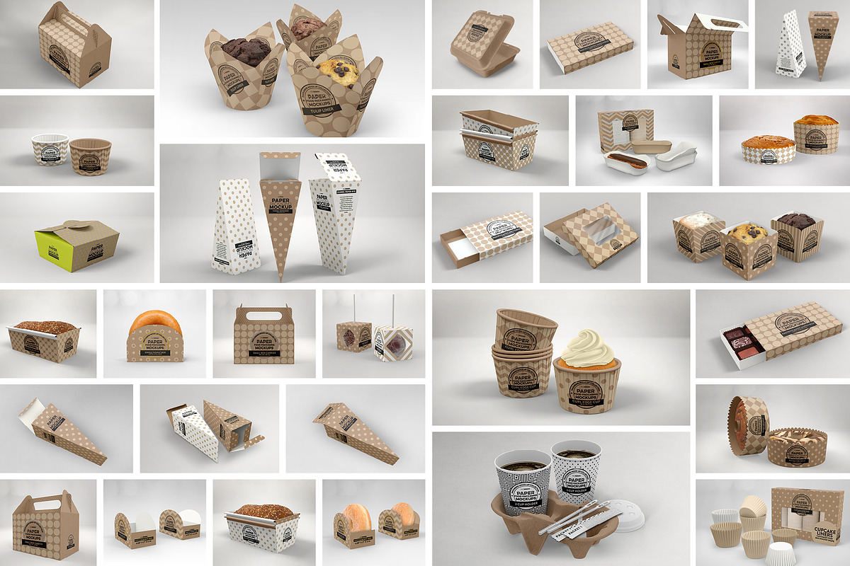 BUNDLE: Paper Packaging Mockup, a Cups & Container Mockup by INCDesign (Photo 6 of 18)