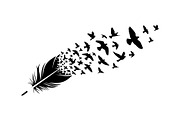 Boho Feather Silhouette Vector, an Object Graphic by jahid234 (Thumbnail 46 of 51)
