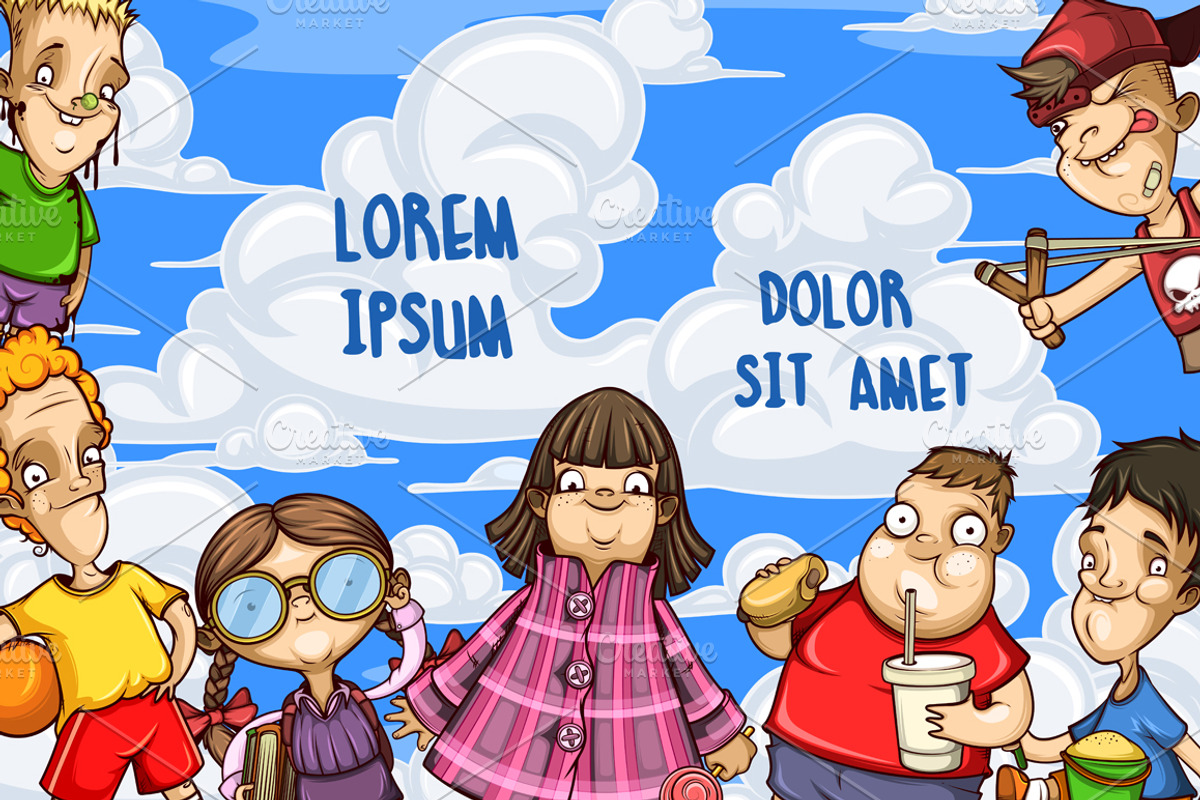 Set of little children, an Education Illustration by yuanden graphics (Photo 3 of 3)