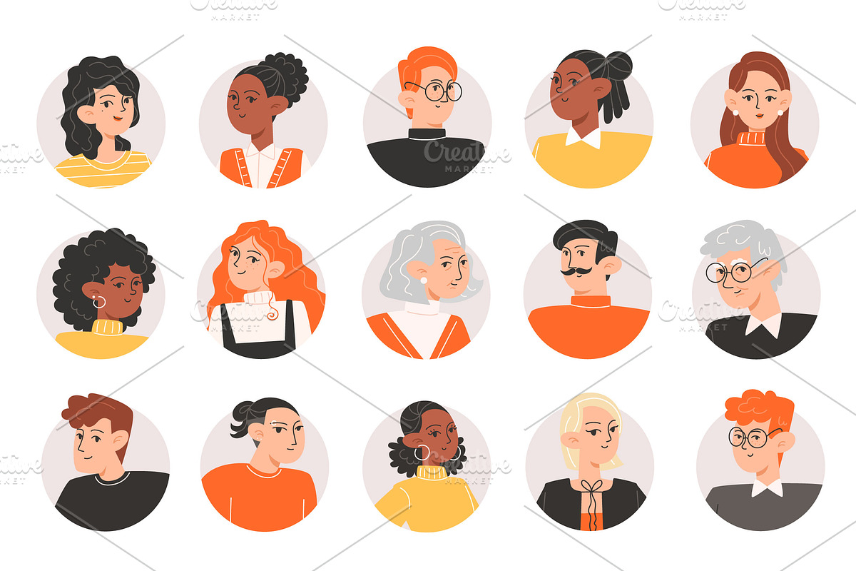Set of various people icons, an Object Graphic by YuskinKot (Photo 2 of 2)