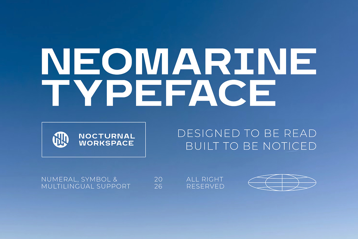 Neomarine - Bold Branding Typeface, a Sans Serif Font by Nocturnal Workspace (Photo 1 of 6)