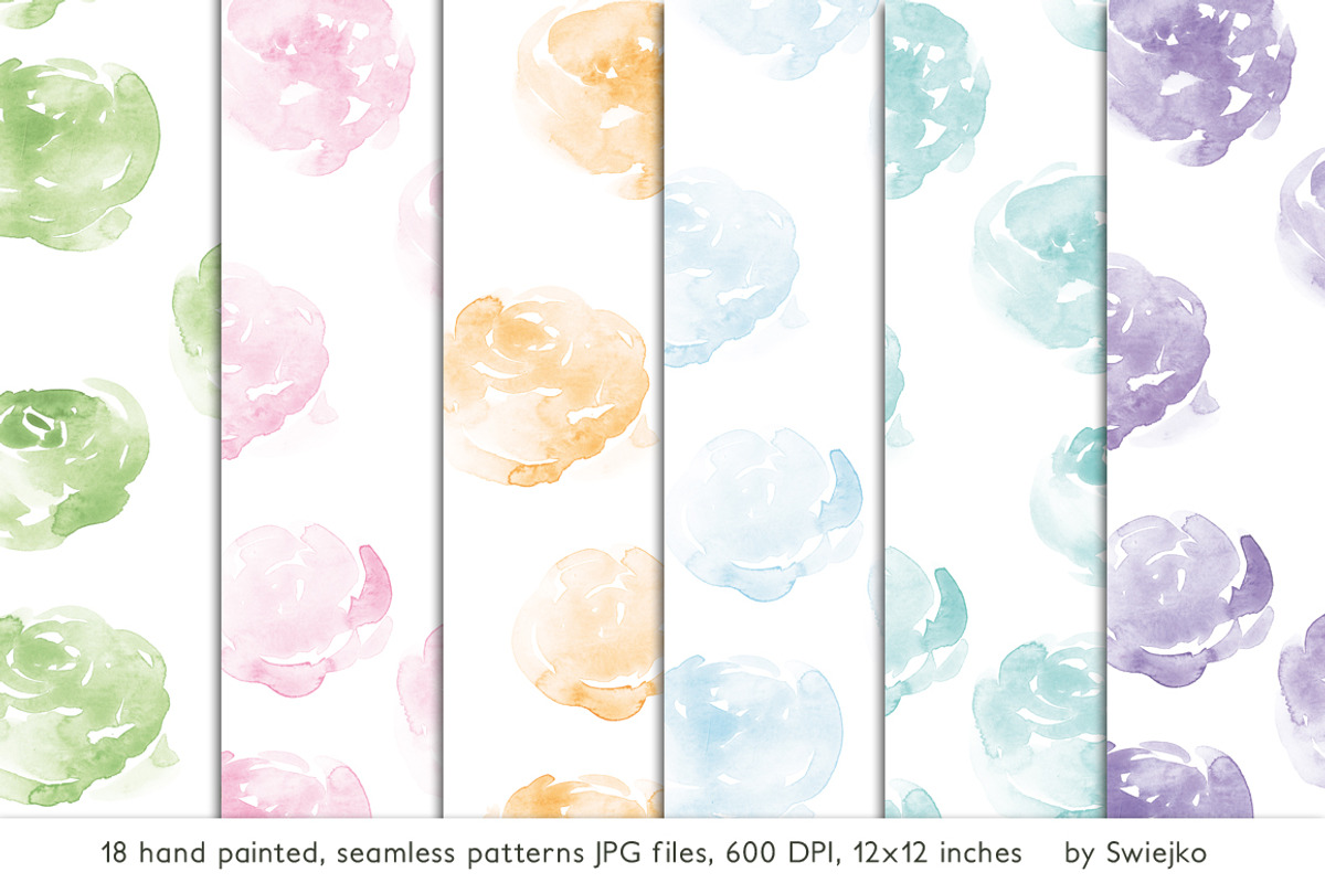 Watercolor seamless pattern, stripes, a Texture Illustration by swiejko (Photo 4 of 4)