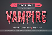 5 Vampire Editable Text Effects, a Layer Style Add-On by rwgusev (Thumbnail 3 of 7)