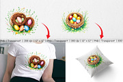 Nests with Eggs Clipart, a Graphic by Artnoy (Thumbnail 3 of 5)