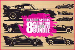 Classic Car Vector Bundle, an Illustration by Amazin_art