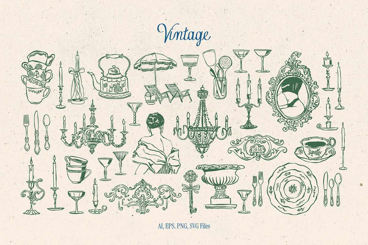 La Dolce Vita Illustrations, an Object Graphic by DesignThatMatters (Photo 9 of 13)